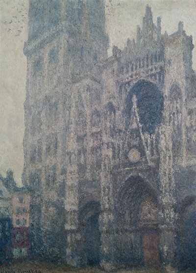 Rouen Cathedral, West Portal, Grey Weather, 1894 by Claude Monet